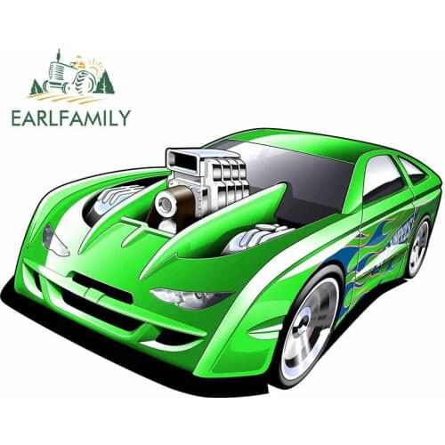 EARLFAMILY 13cm x 8cm for Green Flash Cool Vehicle Trunk Deal Laptop Graphics Windshield Personality Car Stickers Vinyl Car Wrap