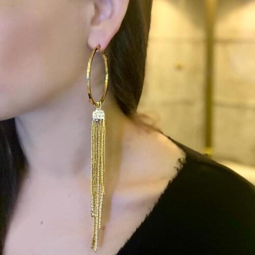 GULCE DERELI, TASSEL HOOP EARRINGS, HOOP EARRINGS, CHARM EARRINGS, GIFT BOX, GOLD/SILVER PLATED