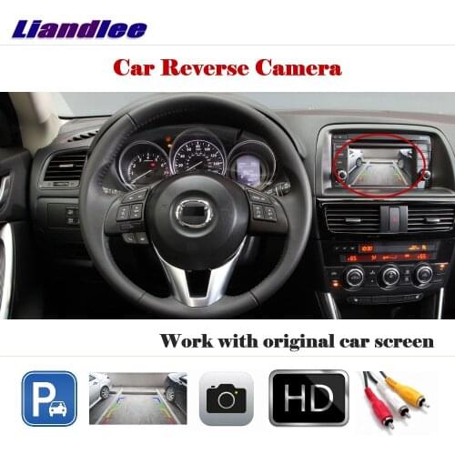 Liandlee Auto Reverse Parking Camera For Mazda CX-5/CX5 2012 2013 2014 / Rear Rearview Camera Back Work with Car Factory Screen