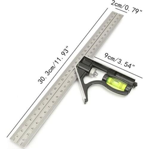 Multifunctional Combination Ruler Precision Marking T -Ruler Woodworking Tools Woodworking Machinery Parts Combination Ruler New