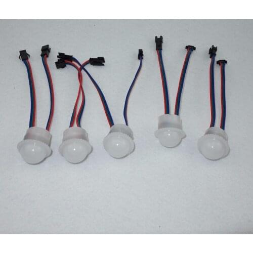 26mm diameter WS2812B LED pixel module;1pcs WS2812BLED,DC5V input;frosted cover