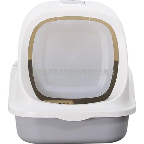 Cat Litter Pan Semi Closed Cat Toilet Deodorization Large Size Anti Splashing Cat Excrement Deodorization Cat Litter Pan Cat Pro