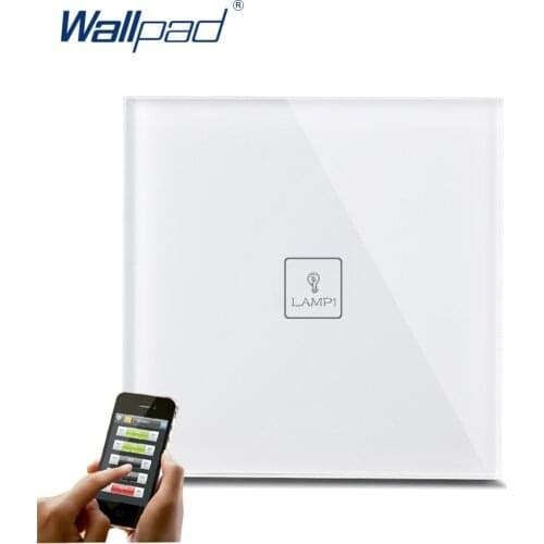 App Wireless WIFI Control Smart Home Wallpad White Crystal Switch 110-250V EU UK 1 Gang Touch Remote WIFI Control Light Switch