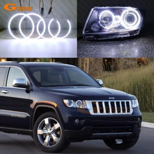 Excellent COB led angel eyes kit halo rings Ultra bright Day Light For JEEP GRAND CHEROKEE 2011 2012 2013
