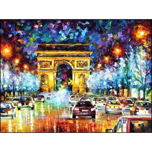 Paris Arc de Triomphe,Full Drill 5d Diamond Painting Picture DIY Square/ Round Rhinestones Mosaic Diamond Embroidery NEW1905