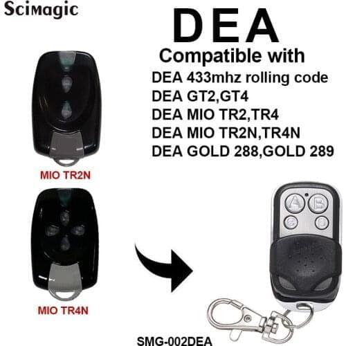 DEA MIO TR2N TR4N Garage Door Remote Control 433.92MHz Rolling Code Transmitter Gate Controller Opener