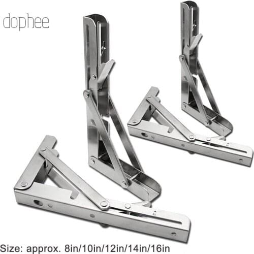 Dophee 2pcs Folding Stand Table Bracket Bench 200kg Load Heavy Wall Bookshelf Exhibition Stand Space Saving
