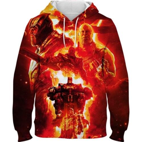 New Fashion Marvel The Avengers Thanos 3D Print Hoodies Cool Sweatshirts Men Women Children Fashion Boy Girl Kids Pullover Coat