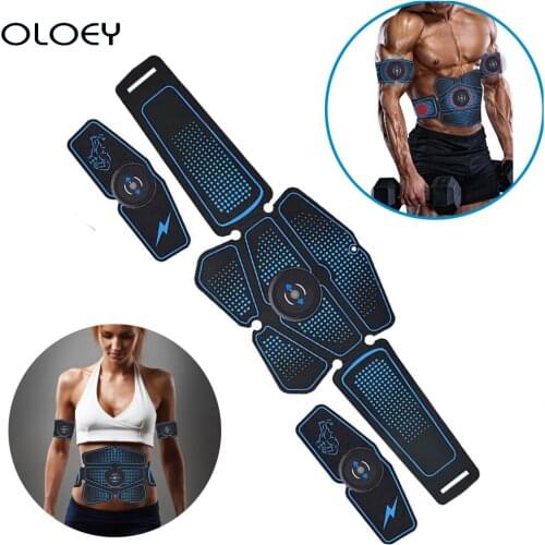 Smart EMS Abdominal Vibrating Belt Hip Trainer Muscle Stimulator Toner Rechargeable Abdominal Massage Electrostimulation Fitness