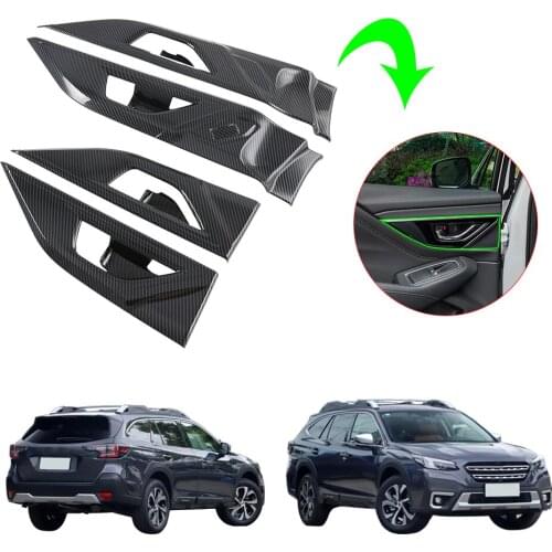 Carbon Fiber Door Wrist Trim Inner Door Handle Decoration Cover For Subaru Outback 2021