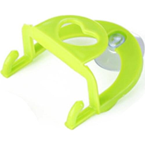 Suction Type Kitchen Sponge Holder With Dual Hooks Wall Mounted Home Kitchen Sundries Holder Tools 4 Colors