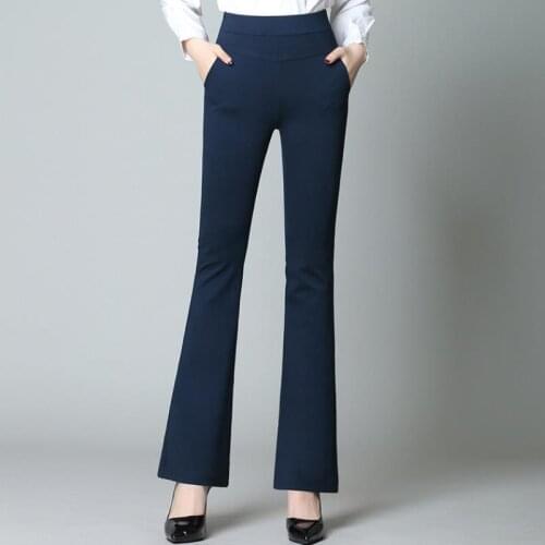 Womens Pants OL business work horn pants Skinny high waist elastic Trousers Fit Lady Pencil Pants S-4XL autumn winter Plus Size