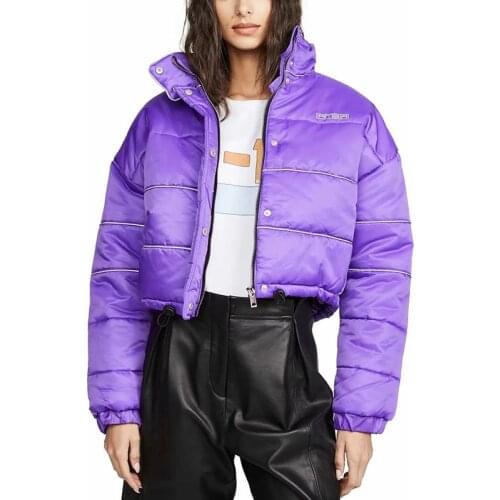 Winter Jacket Women Coat Parka Reflective Cotton Padded Warm Streetwear Women Winter Coat