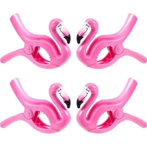 1 Pcs Flamingo Shape Large Clothes Pegs Plastic Clips To Sunbed Quilt Decorative Clothespin Beach Towel Clip Grip Tools 25