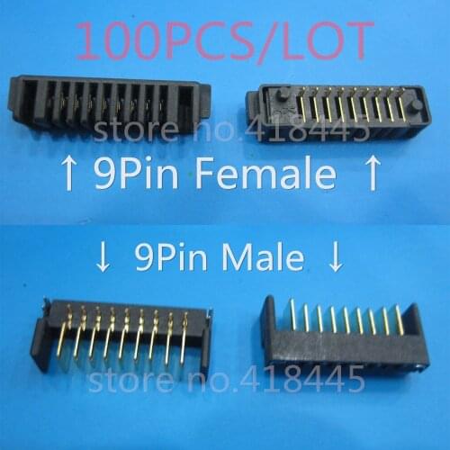 100PCS/LOT Laptop NoteBook Battery connector 5Pin 7Pin 9Pin female male for repair DIY drone socket pitch 2.0mm 18650