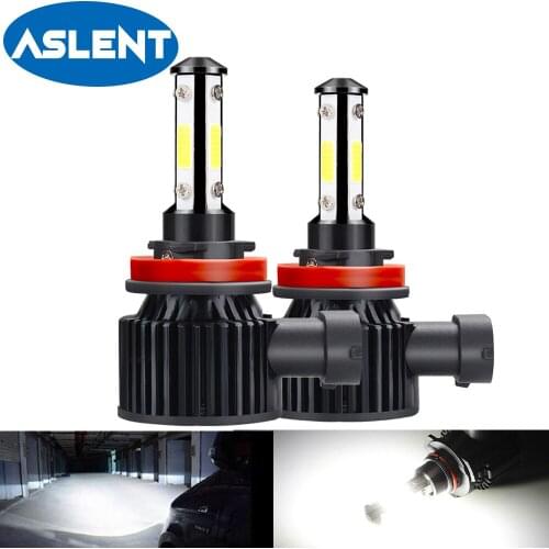 2X 14400LM H4 LED H7 Car Headlights Bulbs 360 4 side LED H11 H8 H9 9005 HB3 9006 HB4 9012 HIR2 6500K 12V Auto Lamp Turbo Lights