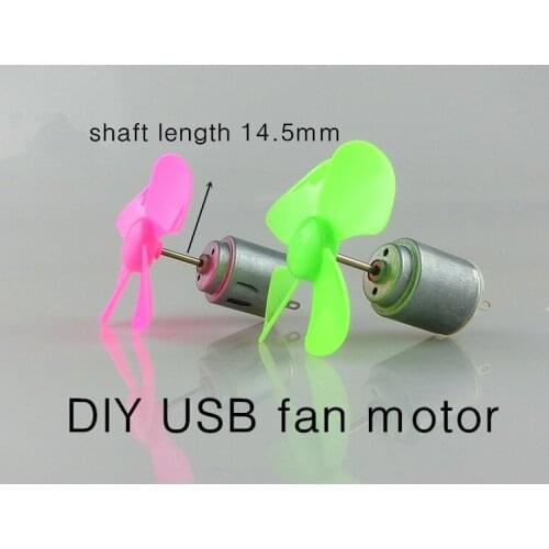 2X R140 dc motor,DIY USB fan motor,Shaft length 14.5mm