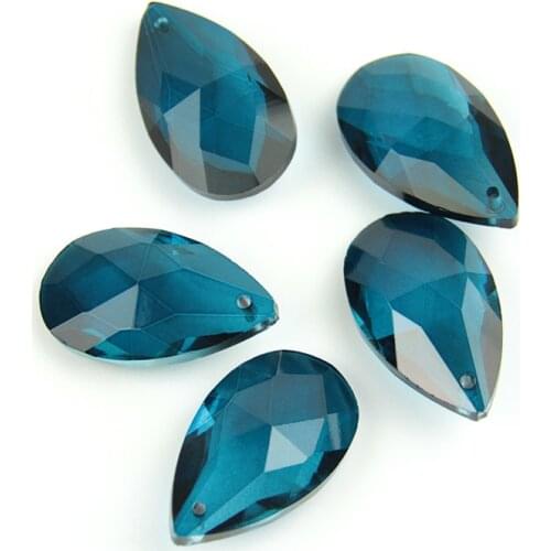 38mm/50mm/63mm/76mm/89mm Zircon Blue Mesh Shape Crystal Chandelier Pendants Parts Beads Hanging Crystals For Chandelier