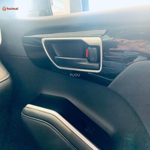 Car Sticker Styling Inner Trim Door Handle Bowl Frame Lamp Frame Trim Accessory 4pcs For Toyota Highlander 2020 2021 2022