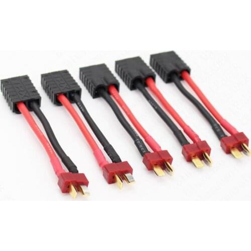 5pcs 60MM TRX female connector to T plug 14AWG silicone wire For RC LiPo Battery