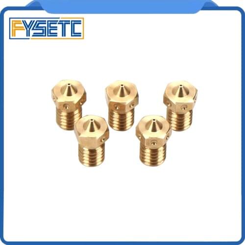 5pcs Super Quality V6 Nozzles 3D Printer Nozzle For 3D Printers Hotend 3D Nozzle E3D Nozzles Titan J-head Extruder 1.75mm Fila