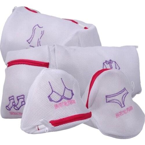 5pcs / Sets Of Laundry Bags Classification Cleaning Bags Clothing Protection Laundry Bra Laundry Basket Folding Organizer