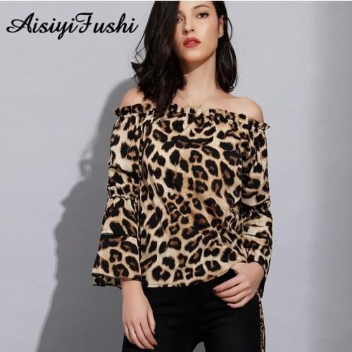 AisiyiFushi Leopard Blouses