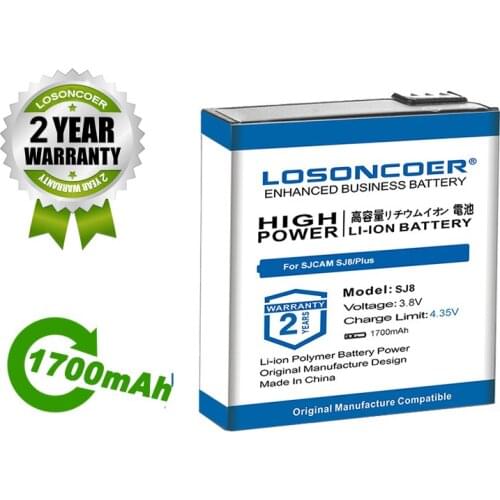LOSONCOER Battery SJ8 PRO 1700mAh Battery For SJCAM SJ8 PRO For SJ Cam SJ8 Plus Action Camera For SJ8 Air