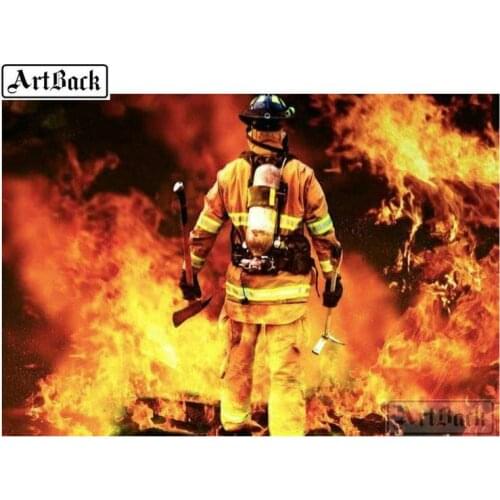 NEW full square round drill 5d diy diamond painting firefighter 3d diamond embroidery diamond mosaic crafts decoration