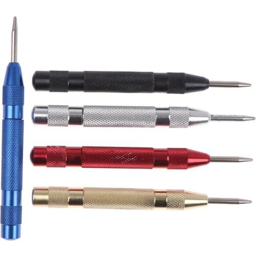 Automatic Center Punch Spring Loaded Marking Starting Holes Woodwork Drill Bits