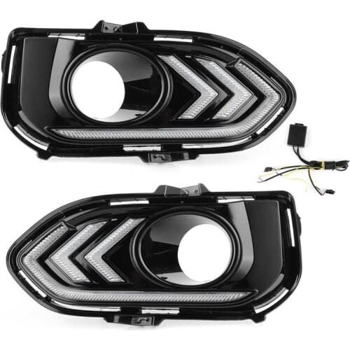 Car Lighting DRL for Honda Pair LED Daytime Running Lights DRL Front Fog Lamp 6000K Fit for Honda Fit 2018‑2020 LED Fog Lamp