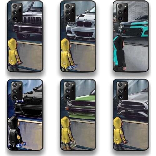 Boy See Sports Car JDM Drift Phone Case For Samsung Galaxy Note20 ultra 7 8 9 10 Plus lite M51 M21 M31S J8 2018 Prime