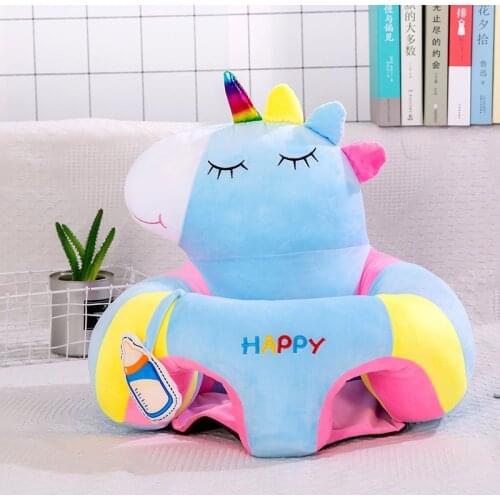 Baby Sofa Plush Chair Learning To Sit Support Seat Cover Comfortable Toddler Nest Puff Washable without Filler Cradle Sofa Chair