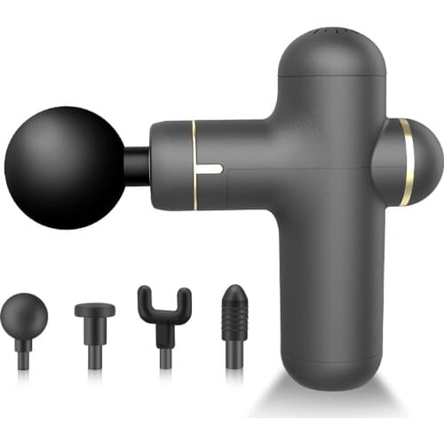 DIOZO Mini Electric Massage Gun Low Noise Vibration 4 Massage Heads Type-C Charging Deep Muscle Relief Pain Tool