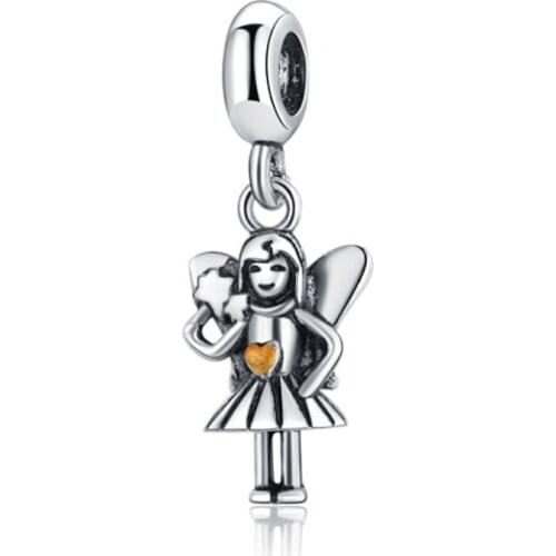 Elfin Alloy angel beads Fits charms plata de ley original bracelet jewelry valentines day mary poppins bijoux DGB421