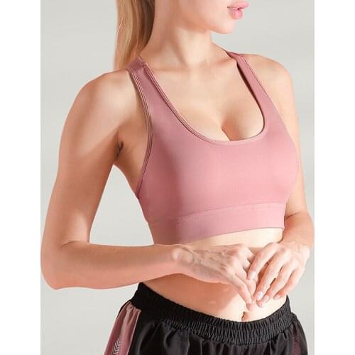 Fitness running shockproof ladies yoga vest sexy backless bra sports fitness underwear