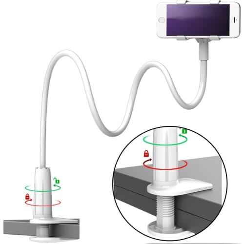 Flexible Mobile Phone Stand Stents Holder Universal Lazy Holder Arm Bed Desk Table Clip Gooseneck Bracket for iPhone for ipad