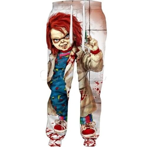 Halloween Terror Blood Child of Chucky Play 3D Print Causal Clothing New Fashion Trousers Plus Size S-7XL streetwear men