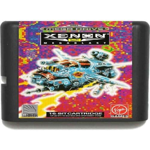 Xenon 2 Game Cartridge 16 bit Game Card For Sega Mega Drive / Genesis System