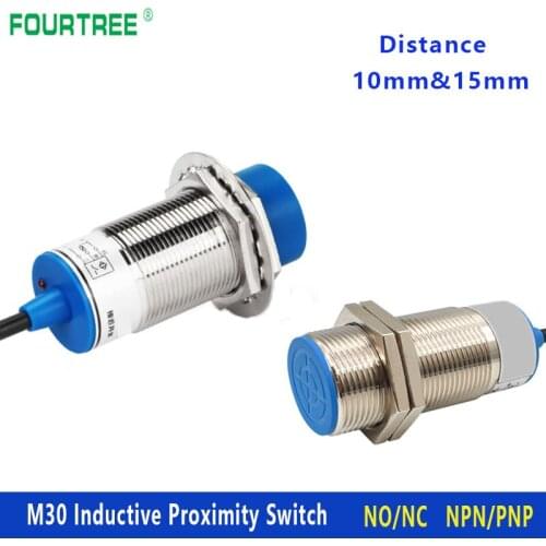 M30 Inductive Approach Switch Proximity Sensor Metal Detect Distance 10mm 15mm NO NC NPN PNP LJ30A3 -BX/AX/ BY/AY/EX/DX/DZ/EZ