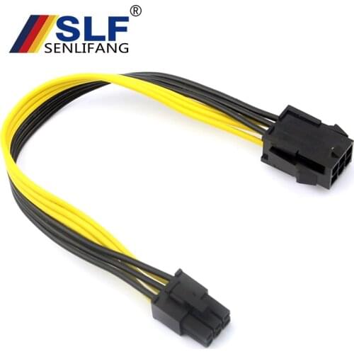 Power Supply for PC Computer Graphics 6P to 6P Adapter Extension Cable 6Pin PCIE Extender Cable Male to Male Wire Line Cord 20cm