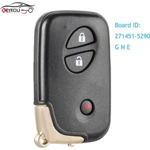 KEYECU Smart Remote Key Fob 3 Button 314.3MHz/ 315MHz/433MHz for Lexus RX350 RX450H FCCID: HYQ14ACX Board ID: 271451-5290 GNE