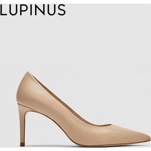 LUPINUS Classic Women Shoes High Heels Spring Fashion 8CM Thin Heel Women Work Shoes Elegant Pointed Toe Women Pumps Office Shoe