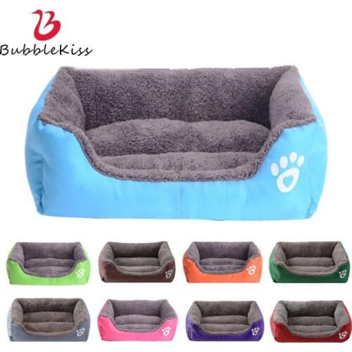 Bubble Kiss Dog Bed Solid Color Dog Beds For Dogs Large Pet Cat Dog Mat Autumn Winter Waterproof Kennel Fashion Dog Accessories