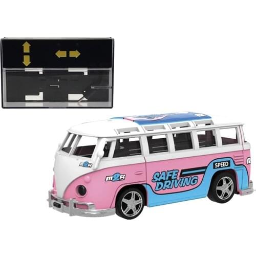 RC Car Mini Size 2.4G Remote Control Bus Car 1:64 Baby Classic Mini Bus With Light For Children Boy Gifts Mini Toys