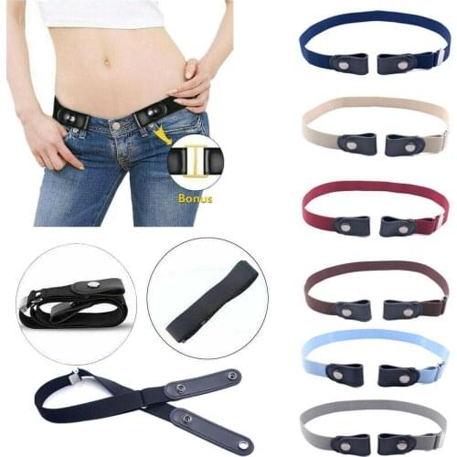 Men Women Buckle-free Elastic Adjustable Invisible Belt For Jean Pants Dress