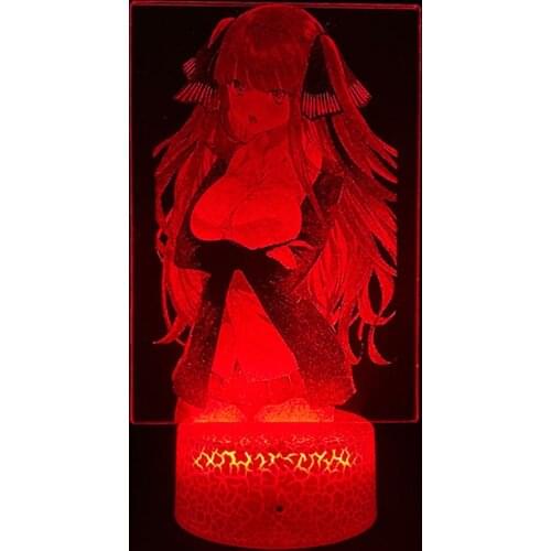 Nakano Nino from Anime 5-toubun no Hanayome 3D Illusion Night Light Upward Lighting Acrylic Holiday Lighting Atmosphere Lamp Art