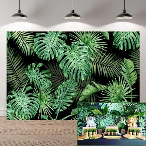 NeoBack Tropical Jungle Leaves Forest Photography Backdrops Spring Easter Photo Booth Background Studio Safari Party Vinyl Cloth
