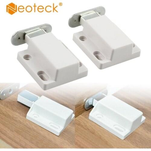 Neoteck 10 Pcs Magnetic Pressure Touch Release Kitchen Cabinet Doors Push To Open Latches Release Kitchen Cupboard Door Latch