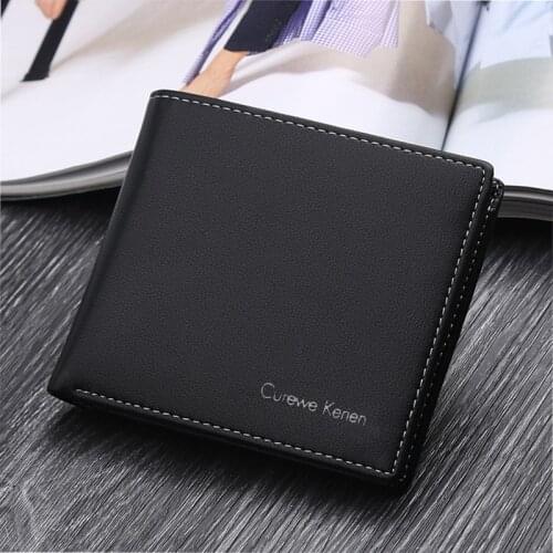 New mens short business leisure ultra-thin wallet